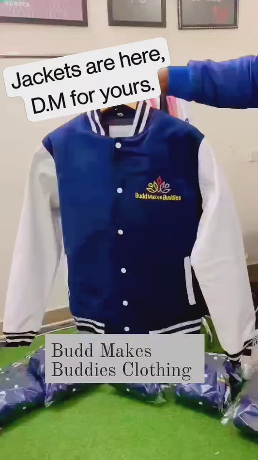 Budd Makes Buddies varsity jacket